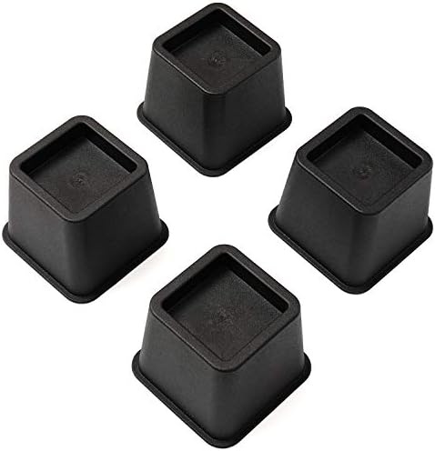  TALITARE Bed Risers 3 Inch Heavy Duty,8 Pack Bed Leg Riser, Square Furniture Frame Lift For Couch, Chair,Table, Desk, Sofa And Bunk Bedpost, Black