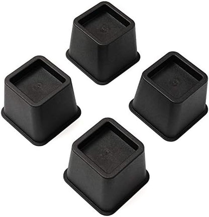  TALITARE Bed Risers 3 Inch Heavy Duty,8 Pack Bed Leg Riser, Square Furniture Frame Lift For Couch, Chair,Table, Desk, Sofa And Bunk Bedpost, Black