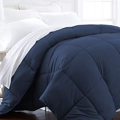  Hotel Collection King/Cal King Size Comforter - 1600 Series Down Alternative Home Bedding & Duvet Insert -Black