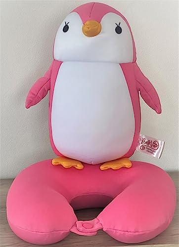  BelkVilo 3-7 Y/O Kids, Travel Pillow Kids, Neck Pillow Kids, Kid Travel Neck Pillow,Neck Pillow,Travelling Pillow Pink, Penguin PillowTravel, Kid Travell, Travel Pillow Girl, Penguin Plush