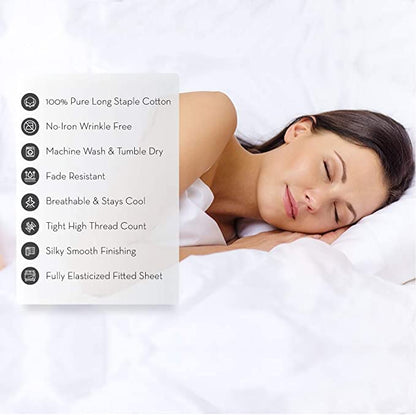  Bed King Size Pillows Set Of 4 For Sleeping - 20x36 - Cooling Hotel Pillow With Premium Soft Down Alternative Fill For Back, Stomach Or Side Sleepers