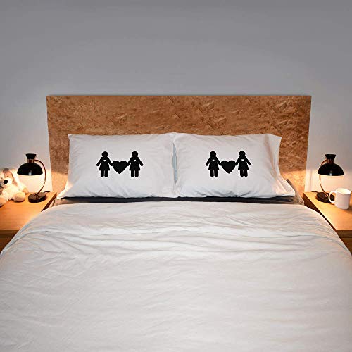  Azeeda 2 X 'Lesbian Couple' Cotton Pillow Cases (PW00007568)