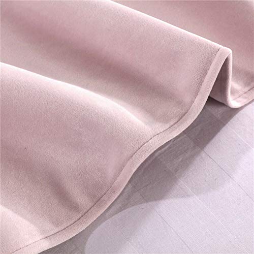  MaiYu-MY Luxury Velvet Solid Bed Runner Scarf Protector Slipcover Bed Decorative Scarf For Bedroom Hotel Wedding Room (Pink,50x260cm For 2.0m Bed)