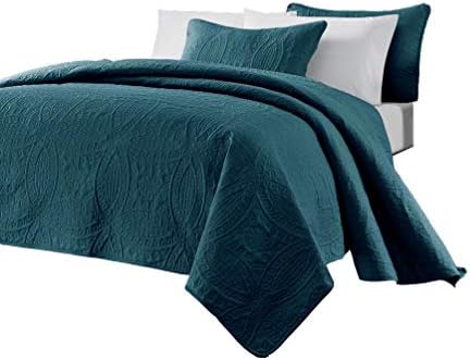  Austin 3-Piece Oversized Bedspread Coverlet Set (King, Khaki)