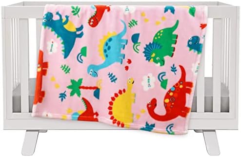  Mermaker Dinosaur Blanket For Girls, Pink Dinosaur Blankets For Girls And Boys, Cartoon Cute Dinosaur Throw Blankets For Kids And Teens, Soft Fleece Blanket For Couch And Bed (60x50 Inches)