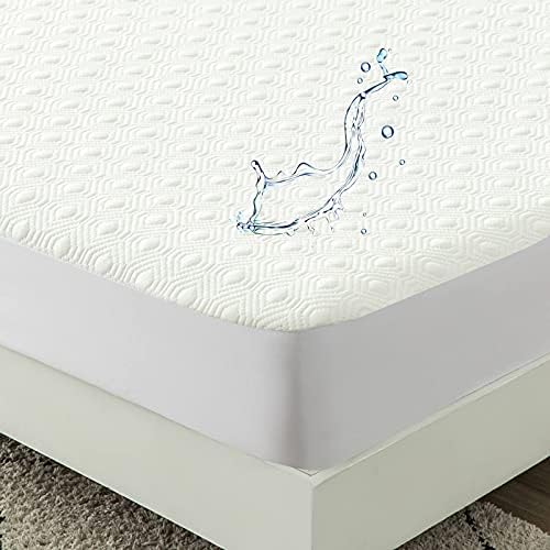  Bamboo Cooling Split King Mattress Protector For Adjustable Bed Waterproof Soft Breathable Fitted Matress Cover Pad