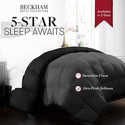  Beckham Luxury Linens Reversible Hypoallergenic Hotel Collection Goose Down Duvet