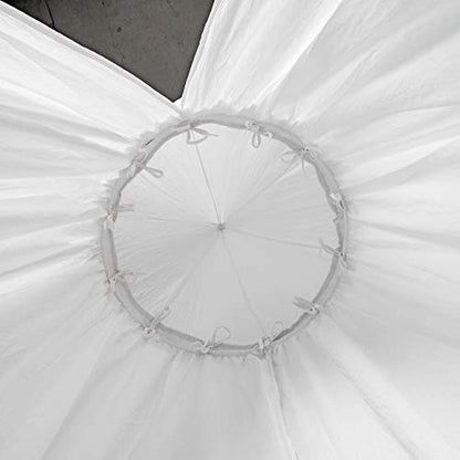  YIUOR Kids Bed Canopy With Frills Cotton Cover Net For Baby Crib Reading Nook Curtain Hideaway Hanging Round Tent Nursery Bedding Play Room Decor