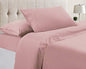  Luxury 100 GSM Brushed Microfiber Extra Soft Hypoallergenic 4-Piece Double Marrow Hem Sheet Set, Blush, Queen