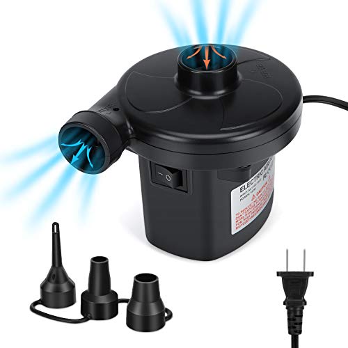  Ir Pump Electric Pump Air Pump For Inflatables Air Mattress Pump With 3 Nozzles Inflator/Deflator Quick Electric Air Pump For Air Bed Pool Toy Raft Boat 110V AC (130W)