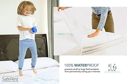  Mattress Protector – Queen - College Dorm Room, New Home, First Apartment Essentials - Cotton, Waterproof Mattress Cover Protector And Encasement