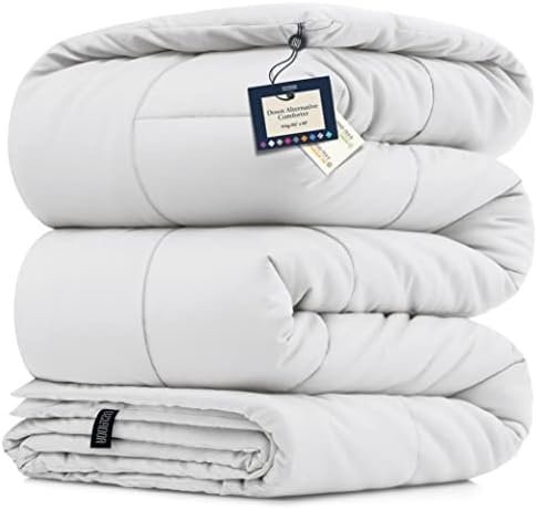  BELADOR Queen Comforter All-Season Duvet Insert Queen Size Bed Comforter - Down Alternative Comforters, Mid-Plush Lightweight Comforter, Box Quilted Siliconized Fiberfill Oeko-Tex Hotel Comforter