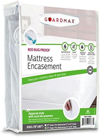  Queen Mattress Protector Cover Zippered | 100% Waterproof Bed Bug Encasement | Soft, Hypoallergenic And Breathable | Queen Size (60"x80")