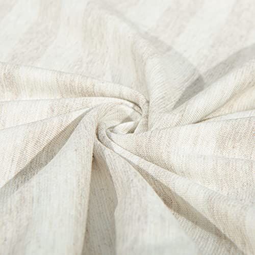  NTBAY 2 Pack 100% Organic Jersey Cotton Toddler Pillowcases, Super Soft And Breathable Yarn-Dyed 13x18 Nursery Pillow Cases With Envelope Closure, 13"x18", Camel And Beige Stripe