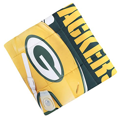  Sweet Home Collection NFL Bedding Comforter Set Officially Licensed Luxurious Down Alternative With Shams Team Print, Green Bay Packers, Twin/Twin XL