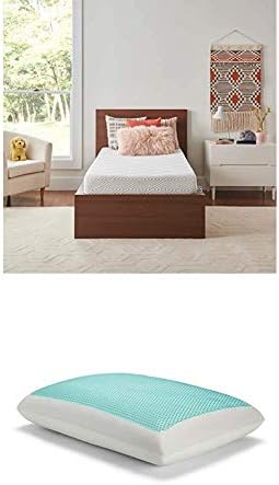  Ealy 8-Inch Full Memory Foam Bed In A Box With CopperChill + Essentials Memory Foam Gel Cooling Pillow Set