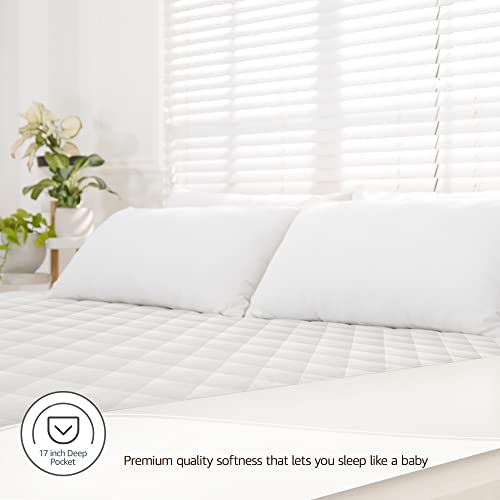  Luxury Quilted Mattress Cover - Exquisite Softness 100% Organic Cotton Mattress Protector - GOTS Certified Breathable Protective Bedding With 17-Inch Deep Pocket (Full, Pure White)
