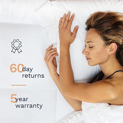  ViscoSoft 4 Inch Pillow Top Memory Foam Mattress Topper Twin XL - Extra Long - Made In USA - Serene Dual Layer Pad
