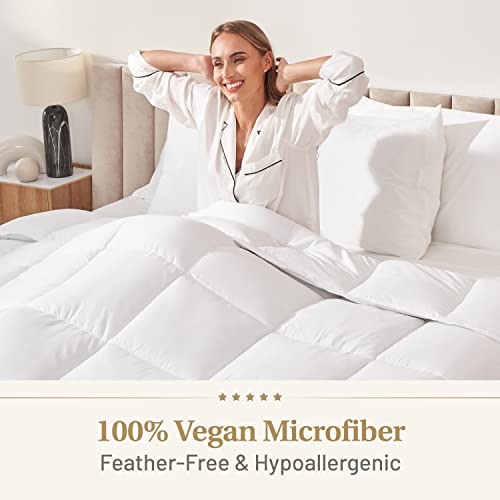  The Ultimate Fluffy Comforter Duvet - Luxury Down Alternative Comforter Queen Fluffy Duvet Insert Thick Comforter Premium All Season Breathable Hotel Collection Puffy Comforter
