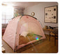  Warm Tent For Double Bed Without Floor (Pink) - Blocking Cold Air, Privacy, Play Indoor Tent