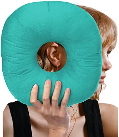  Hshbxd Ear Piercing Pillow, Donut Pillow For Ear Pain ＆CNH, Ear Pillow With Holes For Side Sleepers, Ear Inflammation Relief (Yellow)