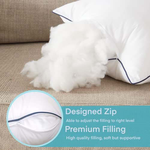  Ichrysania 18 X 18 Pillow Inserts Set Of 2 With 100% Cotton Cover Couch Pillows Bed Pillows Throw 18 Pillow Inserts Sofa Chair Pillows Square Decorative Pillows