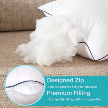 Ichrysania 18 X 18 Pillow Inserts Set Of 2 With 100% Cotton Cover Couch Pillows Bed Pillows Throw 18 Pillow Inserts Sofa Chair Pillows Square Decorative Pillows