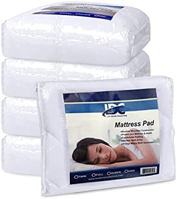  Lux Decor Collection Mattress Pad-Queen Mattress Cover Stretches Upto 16 Inches -Full Size Mattress Topper- Quilted Fitted Mattress Pad Deep Pocket - Comfortable, Breathable & Easy To Put On Mattress