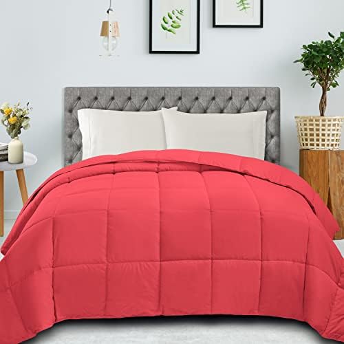  SUPERIOR Classic All-Season Down Alternative Comforter With Baffle Box Construction, Warm Filling - Twin Comforter, Aster Blue
