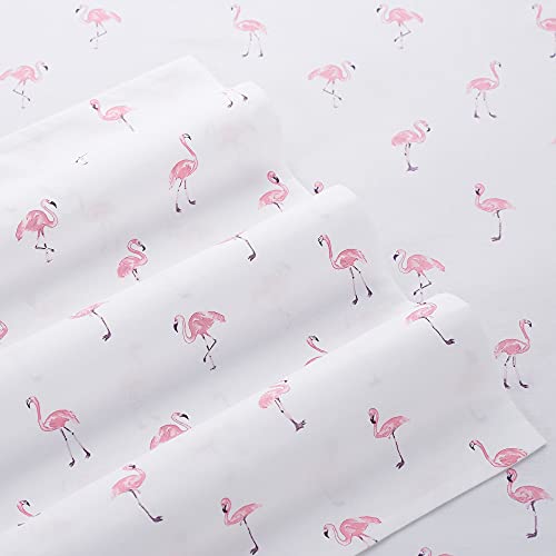  Southern Tide Home Tide Flamingos Cotton Sheet Set Twin White