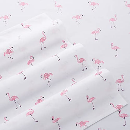  Southern Tide Home Tide Flamingos Cotton Sheet Set Twin White