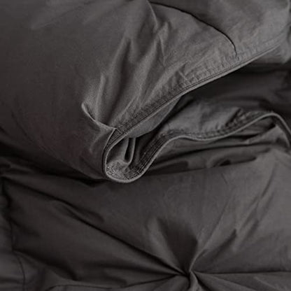  King Size Feather And Down Comforter, 82oz Filling Extra Warm & Thick Heavyweight Pinch Pleat Duvet Insert For Colder Winter, 100% Cotton Cover Fluffy Soft Bedding Comforter