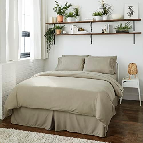  Queen Duvet Cover Set | Soft & Silky Duvet Cover Queen Set With Bamboo Woven Material | Cool & Breathable Comforter Cover With Zipper Closure | 3 Piece Set (Queen, Navy Blue)