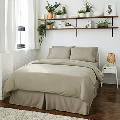  Queen Duvet Cover Set | Soft & Silky Duvet Cover Queen Set With Bamboo Woven Material | Cool & Breathable Comforter Cover With Zipper Closure | 3 Piece Set (Queen, Navy Blue)