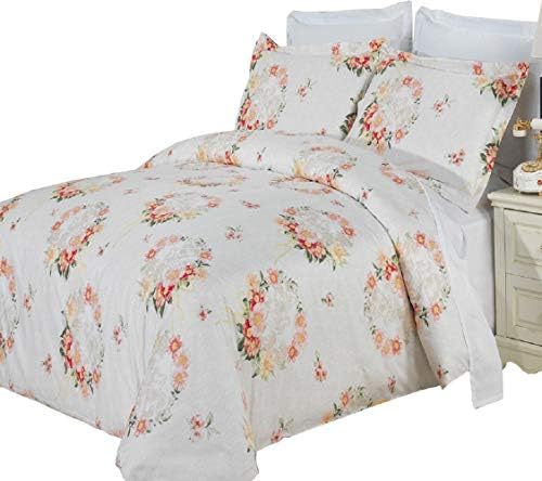  Luxury 3PC Safari King/Cal King Duvet Cover Set 100Percent Cotton 300 Thread Count
