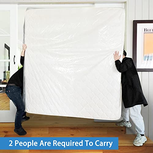  Queen Mattress Bag For Moving And Storage, 5 Mil Thick Plastic And Reusable Mattress Storage Bags Queen Size For Mattress Up To 14 Inches