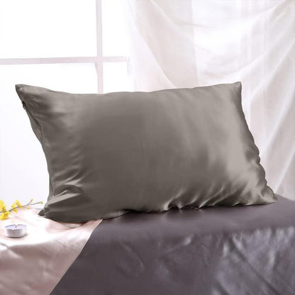  100% Natural Mulberry Silk Pillowcase For Hair And Skin Luxury 25 Momme Mulberry Silk Pillow Cases With Hidden Zipper Closure, Navy Blue, Queen