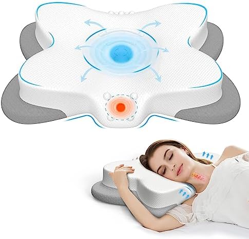  Fccabin Cervical Memory Foam Pillow, Contour Pillows For Neck And Shoulder Pain, Ergonomic Orthopedic Sleeping Neck Contoured Support Pillow For Side Sleepers, Back And Stomach Sleepers