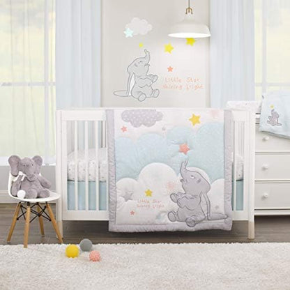  Disney The Little Mermaid Pink, Aqua, & Coral Ariel Cute By Nature 3Piece Nursery Crib Bedding Set - Comforter, Crib Sheet, Dust Ruffle, Pink, Aqua, Coral, Navy