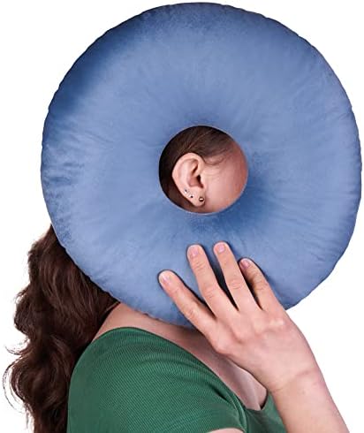  Piercing Pillow | Ear Piercing Pillow For Side Sleepers | Relieves Ear Pain | Adjustable Filling | Donut Pillow For Ear | Reduces Ear Pressure | Pillow With Ear Hole | CNH Ear Pillow | Earring Pillow