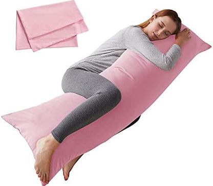  Body Pillow With Pillowcase-Soft Long Bed Pillow For Adults-Breathable Full Body Pillow Insert For Sleeping,20x54inches-Black