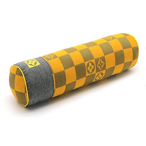  Edomi Cylinder Cervical Neck Roll Pillow Bolster Tube Pillow Round Neck Pillows For Sleeping Legs Back Spine And Neck Support With Removable Washable Cover (16x4 Inch, Orange)