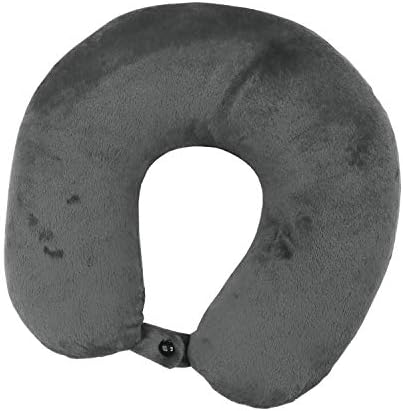  My Perfect Nights Premium Travel Pillow (Gray) Sleep With NO Neck Pain Super Soft Memory Foam Neck Pillow Easy Washing With Removable Cover