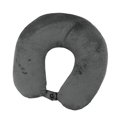  My Perfect Nights Premium Travel Pillow (Gray) Sleep With NO Neck Pain Super Soft Memory Foam Neck Pillow Easy Washing With Removable Cover