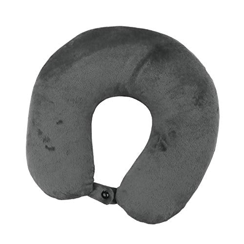  My Perfect Nights Premium Travel Pillow (Gray) Sleep With NO Neck Pain Super Soft Memory Foam Neck Pillow Easy Washing With Removable Cover