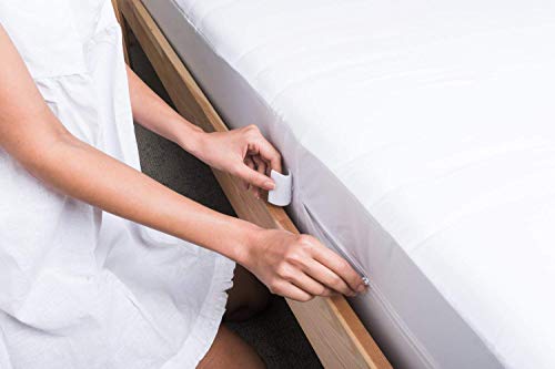  Mattress Encasement - Zippered Bed Bug Dust Mite Proof Hypoallergenic - Sleep Defense System - Queen - Waterproof - Stretchable - Standard 12" Depth - 60" W X 80" L