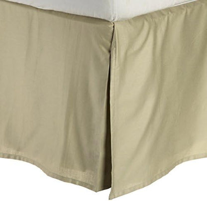 Superior 100% Brushed Microfiber Bed Skirt, Queen, Light Blue, Wrinkle Resistant, Pleated Corners