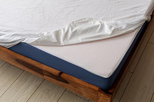  Premium Waterproof Mattress Protector For Twin Size Bed, Cooling Soft Cotton Top, Noiseless, Machine Washable, White Fitted Mattress Cover With Deep Pockets To Fit 8-18 Inch Mattress
