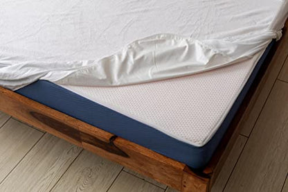  Premium Waterproof Mattress Protector For Twin Size Bed, Cooling Soft Cotton Top, Noiseless, Machine Washable, White Fitted Mattress Cover With Deep Pockets To Fit 8-18 Inch Mattress