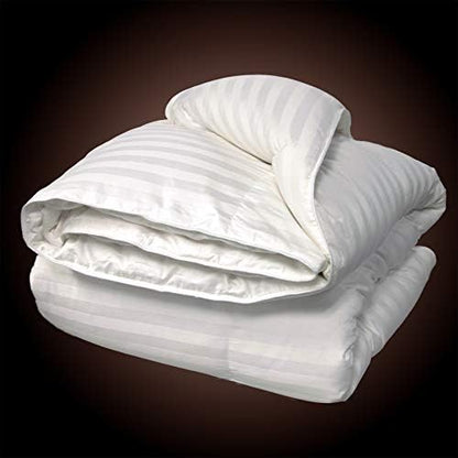  500 Thread Count Damask Stripe (2 CM) Duraloft Down Alternative Comforter, FQ